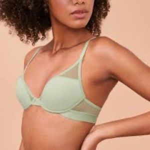 Pepper Mesh All You Bra 32A Pistachio EUC